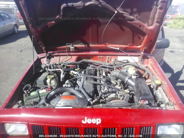 1J4FF58S5YL158060 - 2000 JEEP CHEROKEE CLASSIC RED photo 10