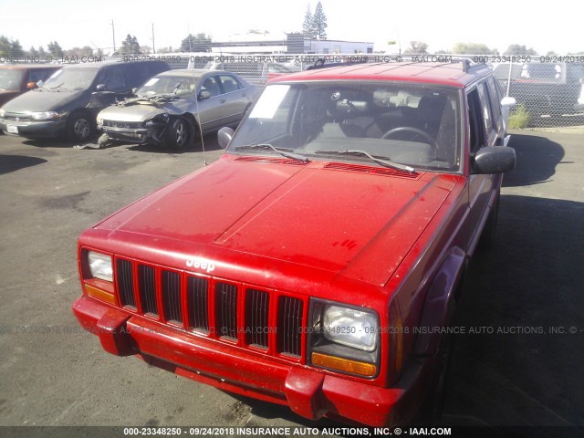 1J4FF58S5YL158060 - 2000 JEEP CHEROKEE CLASSIC RED photo 6