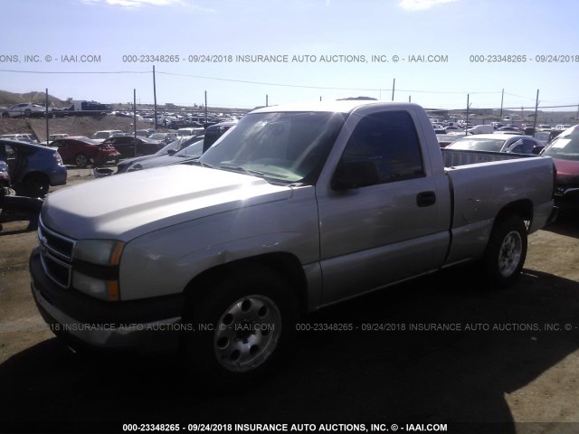 3GCEC14X37G252132 - 2007 CHEVROLET SILVERADO C1500 CLASSIC SILVER photo 2