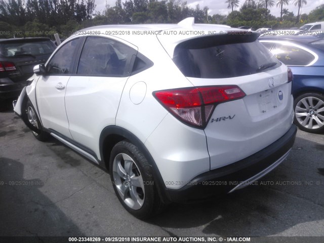 3CZRU5H7XGM729151 - 2016 HONDA HR-V EXL WHITE photo 3