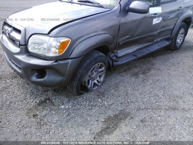 5TDBT48A45S245487 - 2005 TOYOTA SEQUOIA LIMITED GRAY photo 6