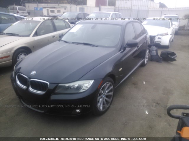 WBAPH5G51BNM81532 - 2011 BMW 328 I SULEV BLACK photo 2