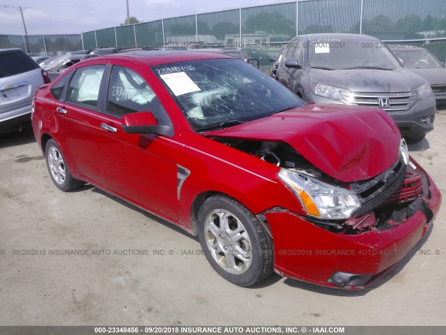 1FAHP35N28W223398 - 2008 FORD FOCUS SE/SEL/SES RED photo 1