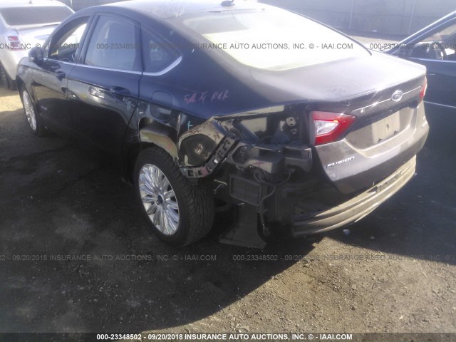 3FA6P0LU6FR296824 - 2015 FORD FUSION SE HYBRID BLACK photo 3