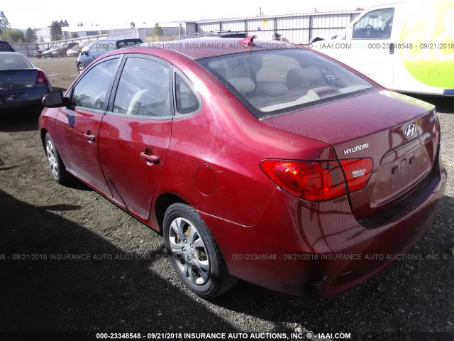 KMHDU46D29U798977 - 2009 HYUNDAI ELANTRA GLS/SE RED photo 3