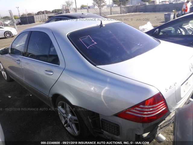 WDBNG70J04A413926 - 2004 MERCEDES-BENZ S 430 SILVER photo 3