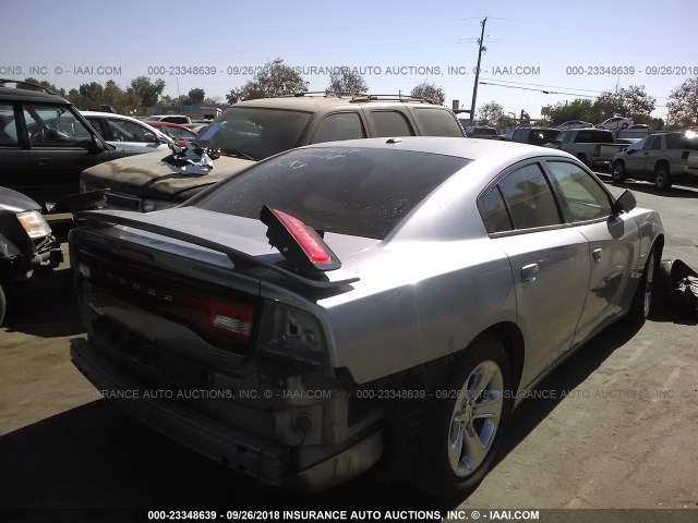 2C3CDXCT9DH612736 - 2013 DODGE CHARGER R/T GRAY photo 4