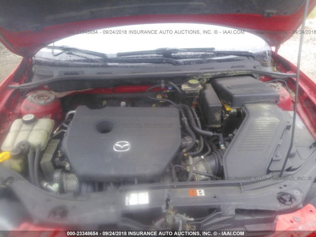 JM1BK323371771598 - 2007 MAZDA 3 S RED photo 10