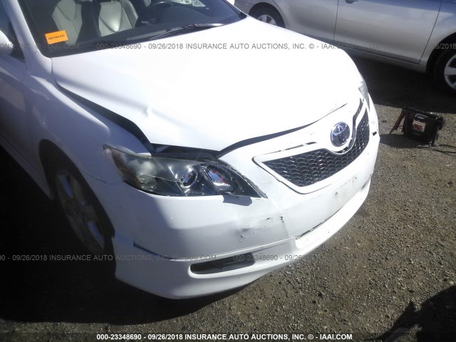 4T1BK46K99U594205 - 2009 TOYOTA CAMRY SE/LE/XLE WHITE photo 6