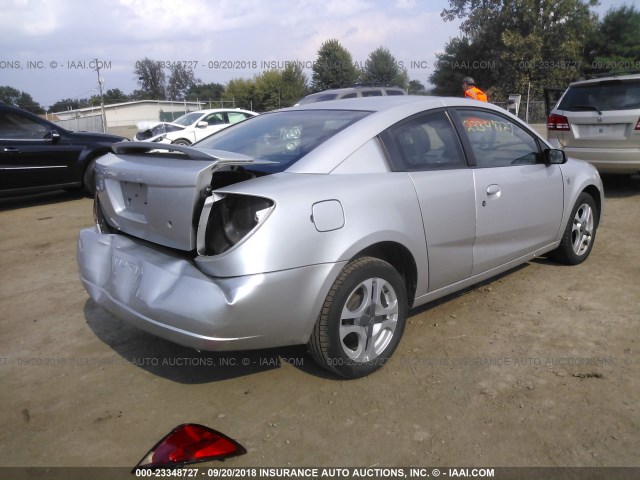 1G8AW12F44Z107980 - 2004 SATURN ION LEVEL 3 SILVER photo 4