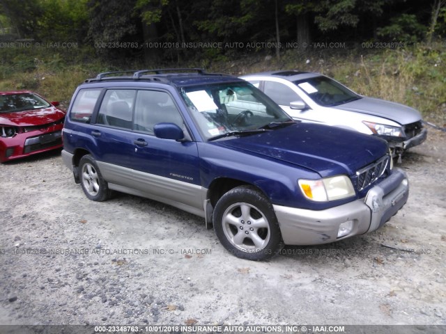 JF1SF65501H725606 - 2001 SUBARU FORESTER S BLUE photo 1