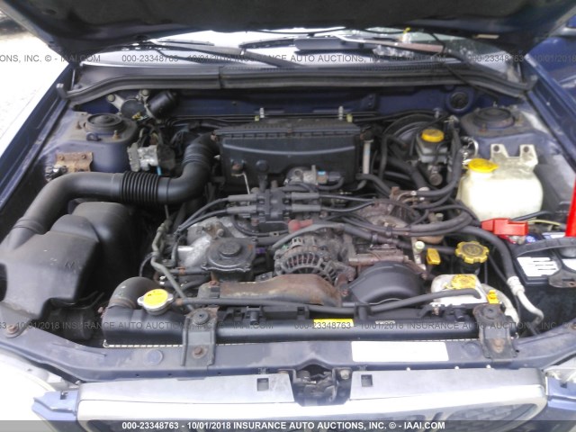 JF1SF65501H725606 - 2001 SUBARU FORESTER S BLUE photo 10