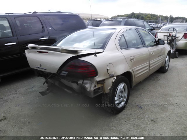 1G2NF52T61M576313 - 2001 PONTIAC GRAND AM SE1 GOLD photo 4