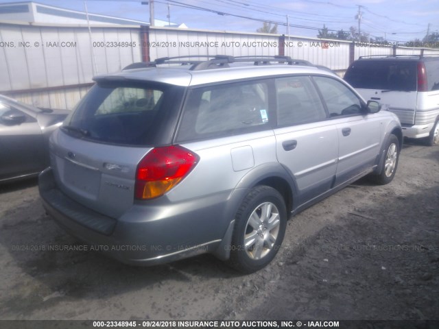 4S4BP61C057332031 - 2005 SUBARU LEGACY OUTBACK 2.5I SILVER photo 4