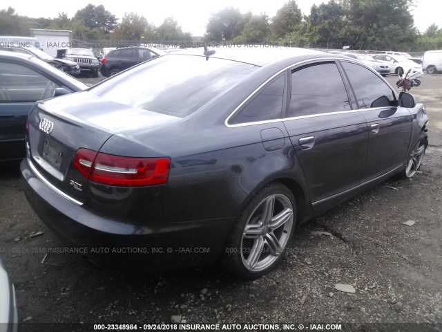 WAUKGAFB7AN010593 - 2010 AUDI A6 PRESTIGE GRAY photo 4