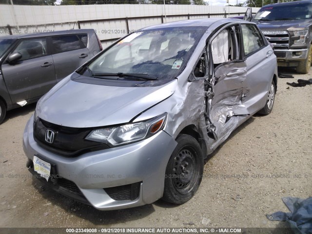 JHMGK5H5XGX017054 - 2016 HONDA FIT LX SILVER photo 2