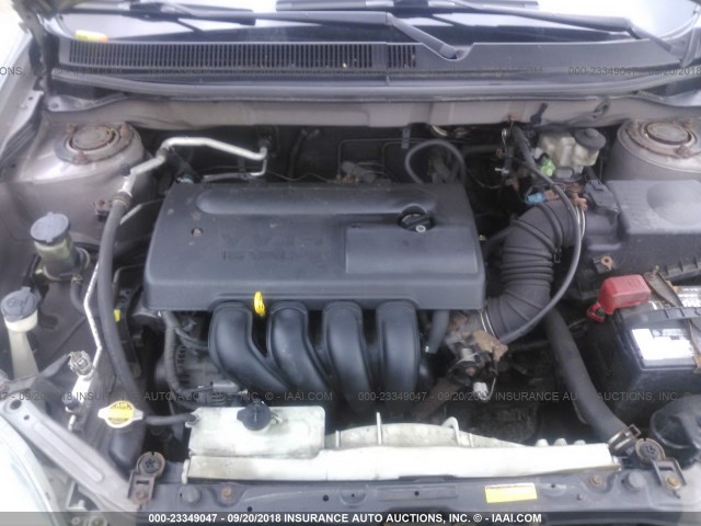 2T1KR32E44C254833 - 2004 TOYOTA COROLLA MATRIX XR GRAY photo 10