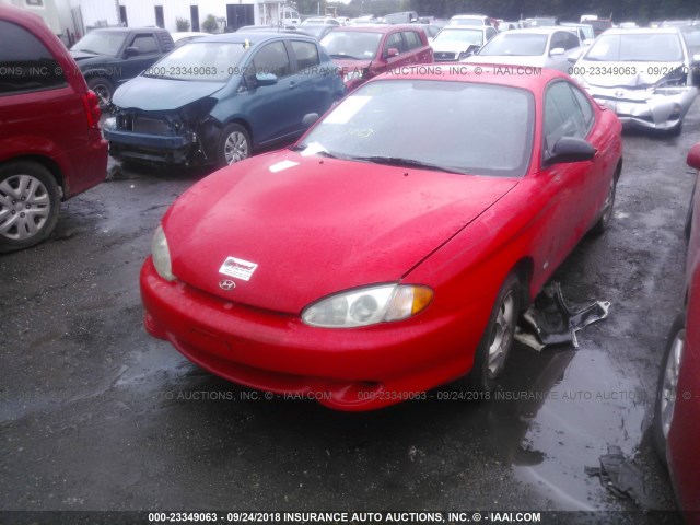 KMHJG24F5XU129053 - 1999 HYUNDAI TIBURON RED photo 2