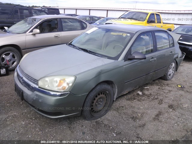 1G1ZS52825F284942 - 2005 CHEVROLET MALIBU GREEN photo 2