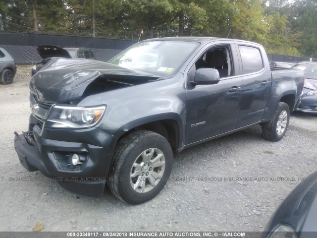 1GCGTCE36G1331888 - 2016 CHEVROLET COLORADO LT GRAY photo 2