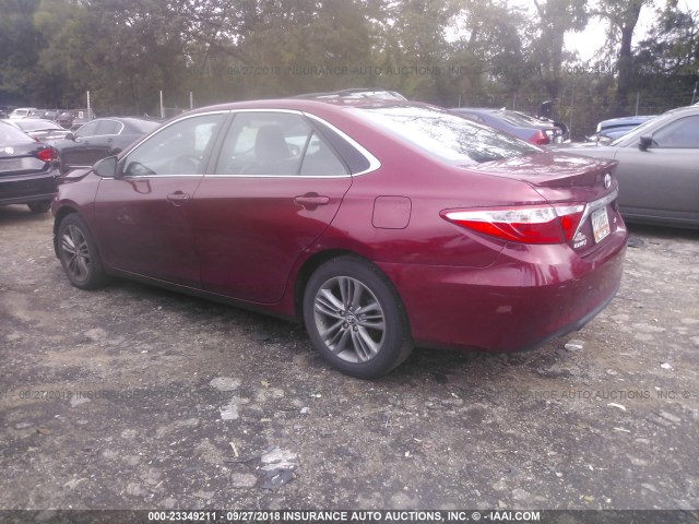 4T1BF1FK7FU924924 - 2015 TOYOTA CAMRY LE/XLE/SE/XSE RED photo 3