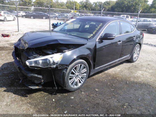 KNALN4D76G5216409 - 2016 KIA CADENZA LUXURY BLACK photo 2