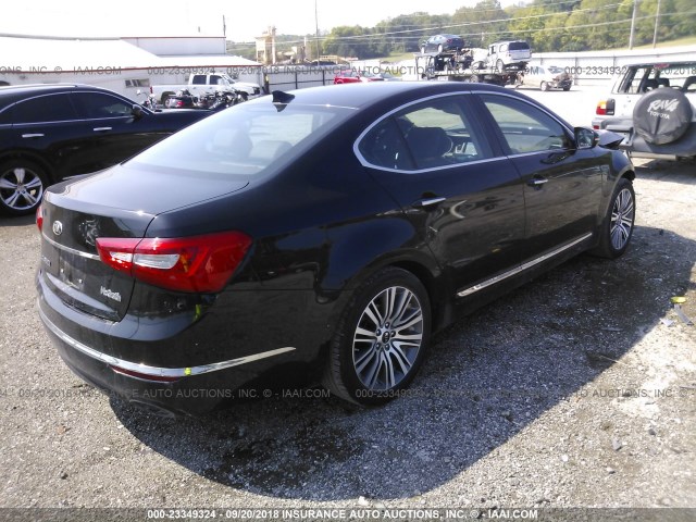 KNALN4D76G5216409 - 2016 KIA CADENZA LUXURY BLACK photo 4