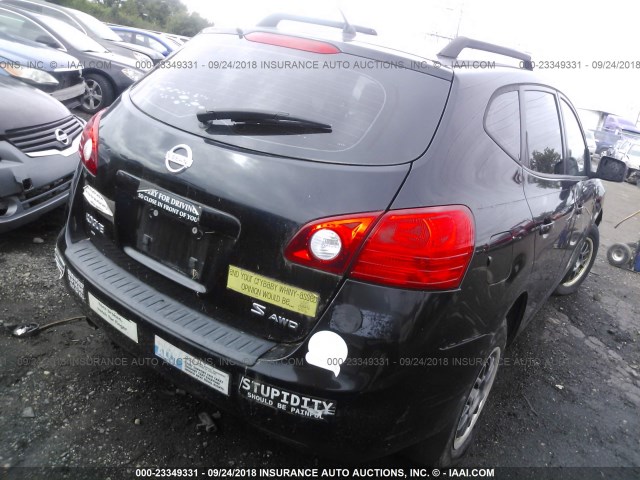 JN8AS58V48W404749 - 2008 NISSAN ROGUE S/SL BLACK photo 4