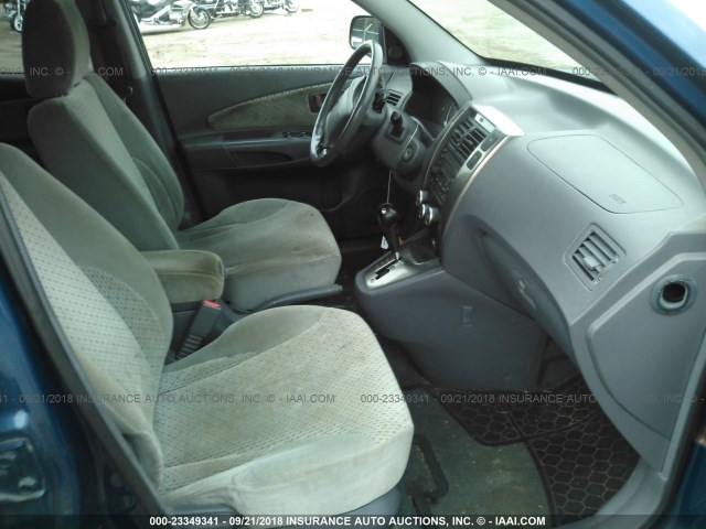 KM8JN12D75U099553 - 2005 HYUNDAI TUCSON GLS/LX BLUE photo 5