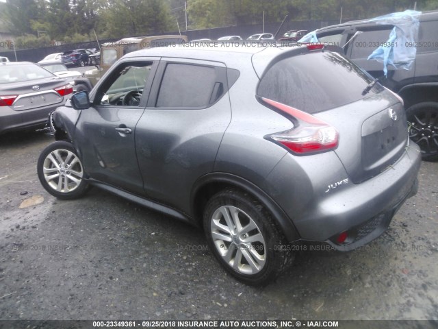 JN8AF5MV4GT655197 - 2016 NISSAN JUKE S/SV/SL/NISMO GRAY photo 3