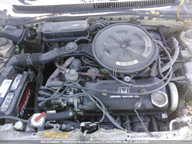 JHMAH532XGS046908 - 1986 HONDA CIVIC 1500 DX CREAM photo 10