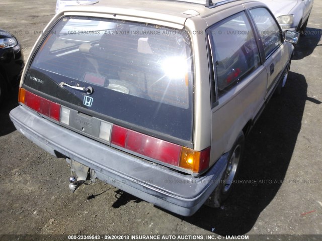 JHMAH532XGS046908 - 1986 HONDA CIVIC 1500 DX CREAM photo 4