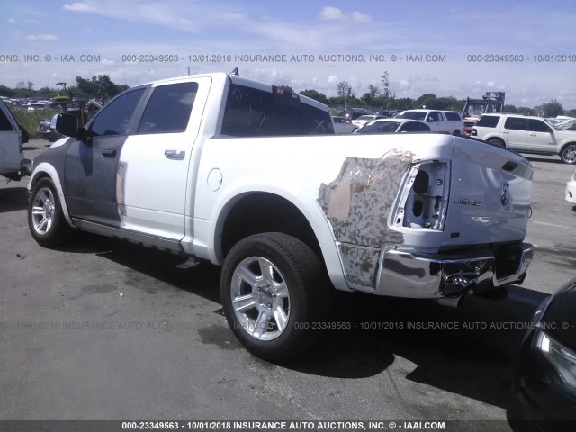 1C6RR6PT7FS570713 - 2015 RAM 1500 LONGHORN WHITE photo 3