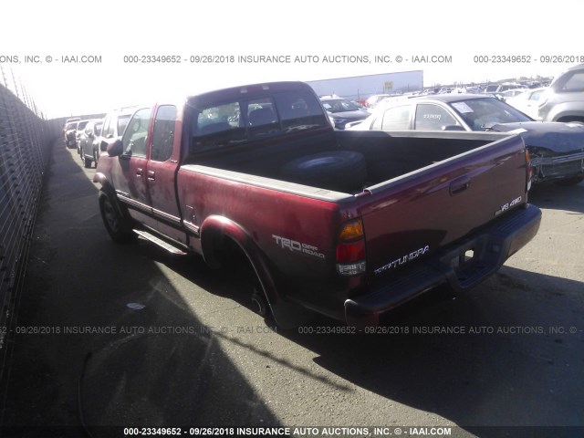 5TBBT481X2S314381 - 2002 TOYOTA TUNDRA ACCESS CAB LIMITED RED photo 3