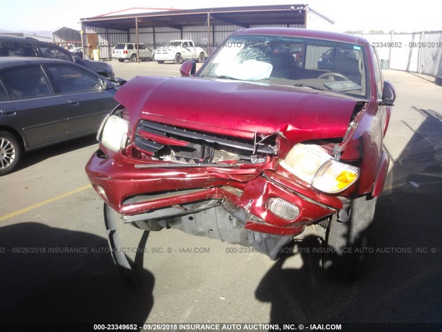 5TBBT481X2S314381 - 2002 TOYOTA TUNDRA ACCESS CAB LIMITED RED photo 6