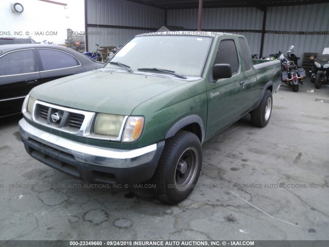 1N6DD26S6WC309485 - 1998 NISSAN FRONTIER KING CAB XE/KING CAB SE GREEN photo 2