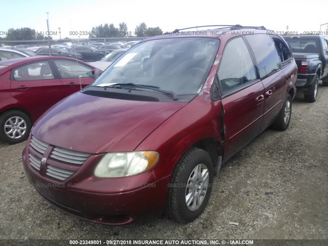 2D4GP24R85R359014 - 2005 DODGE GRAND CARAVAN SE MAROON photo 2