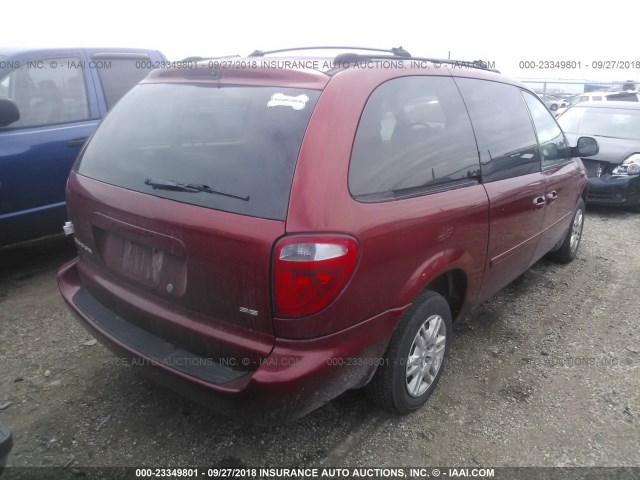 2D4GP24R85R359014 - 2005 DODGE GRAND CARAVAN SE MAROON photo 4