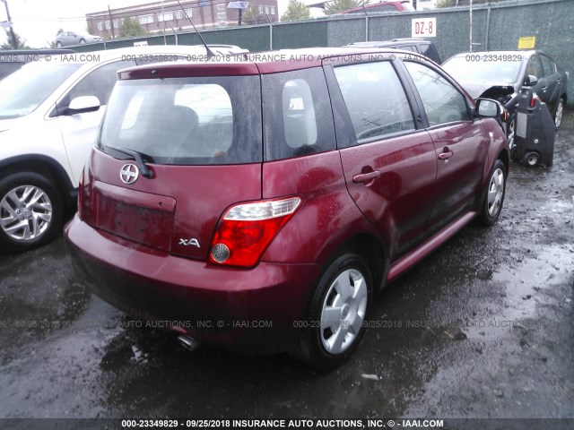 JTKKT624060169956 - 2006 TOYOTA SCION XA MAROON photo 4