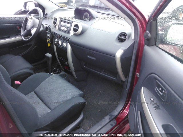 JTKKT624060169956 - 2006 TOYOTA SCION XA MAROON photo 5