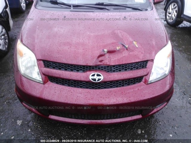 JTKKT624060169956 - 2006 TOYOTA SCION XA MAROON photo 6