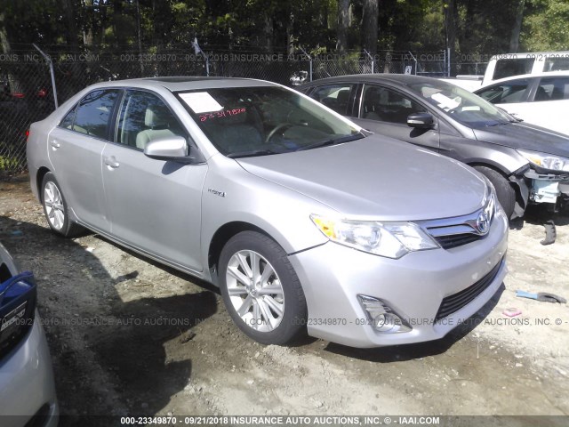 4T1BD1FK8CU061567 - 2012 TOYOTA CAMRY HYBRID/LE/XLE 银色 照片 1