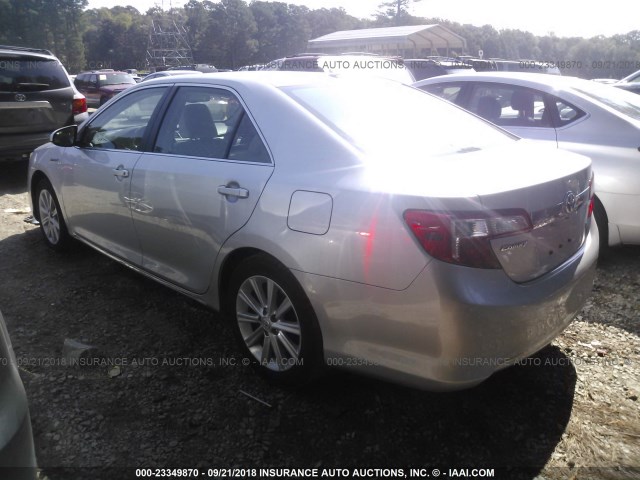 4T1BD1FK8CU061567 - 2012 TOYOTA CAMRY HYBRID/LE/XLE SILVER photo 3