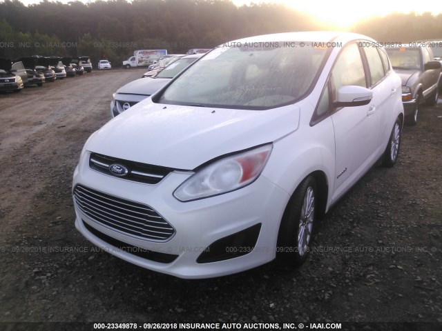 1FADP5AU6EL505709 - 2014 FORD C-MAX SE WHITE photo 2