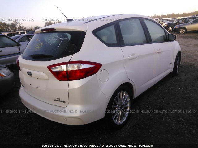 1FADP5AU6EL505709 - 2014 FORD C-MAX SE WHITE photo 4