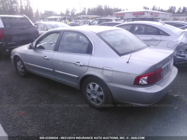 KNAGD128535199983 - 2003 KIA OPTIMA LX/SE SILVER photo 3