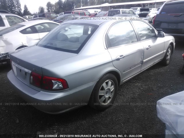 KNAGD128535199983 - 2003 KIA OPTIMA LX/SE SILVER photo 4