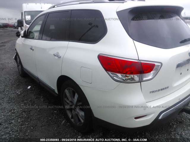 5N1AR2MM2FC701287 - 2015 NISSAN PATHFINDER S/SV/SL/PLATINUM WHITE photo 3