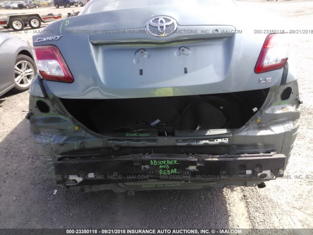 4T4BF3EK8BR098419 - 2011 TOYOTA CAMRY SE/LE/XLE 绿色 照片 6