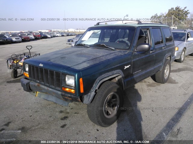 1J4FT68S1WL274920 - 1998 JEEP CHEROKEE SPORT/CLASSIC GREEN photo 2